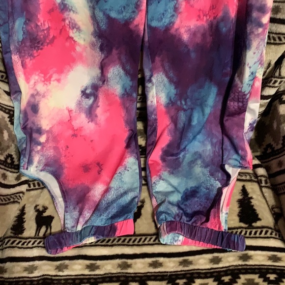 Shein Tie Dye Drawstring Waist Cut Out Sports Pants - Picture 6 of 7